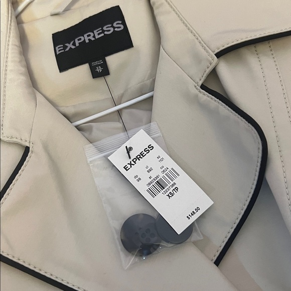 New With Tag Express XS Pea Coat Beige - Picture 4 of 4